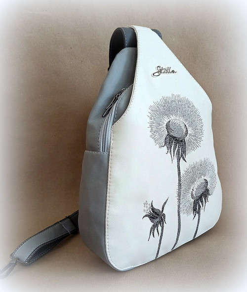 Sling bag white dandelion