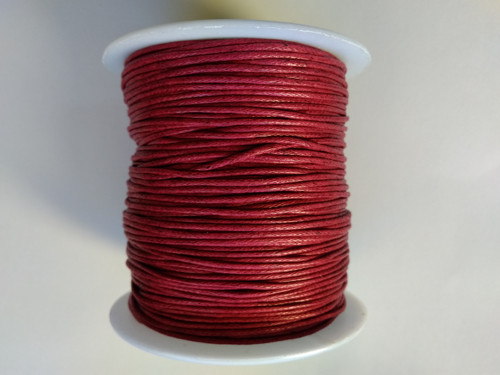 Voskovaná šňůra (∅1mm, délka 5m) - rudá