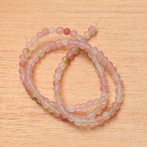 Cherry quartz - mat - 4mm - 10 kusů