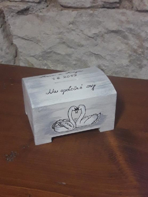 Svatební pokladnička - labutě — foto 1
