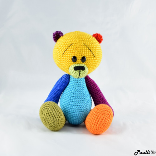 Duhový medvídek (22 cm) - na objednávku