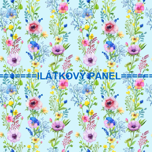 Bavlněný panel 25 x 25cm kolekce JARNÍ LOUKA