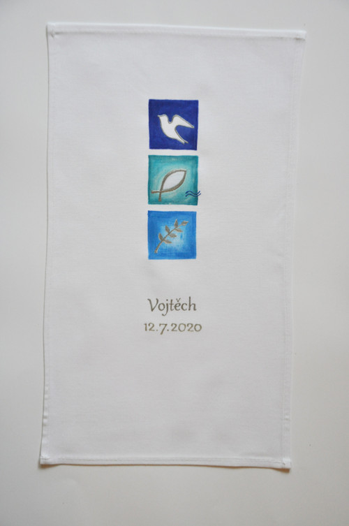 Křestní rouška Symboly 2 — foto 1