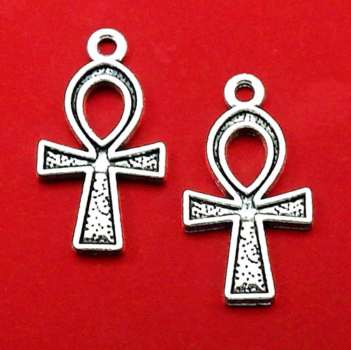Starotříbrný přívěsek - ankh, 2 kusy