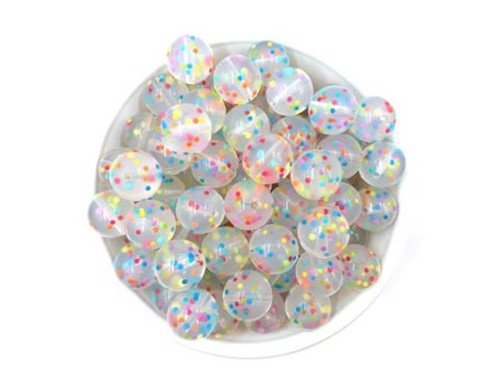 Silikonové korálky Ø15mm (10ks) - confetti