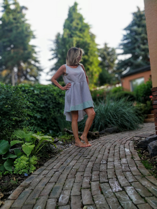 Šedé mušelínové - oversized — foto 1