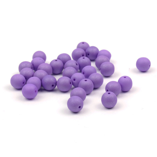 Korálky Estrela NEON 6 mm Lavender - 10 ks