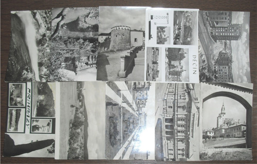 10x ČB POHLEDNICE, místopis, různé — foto 1