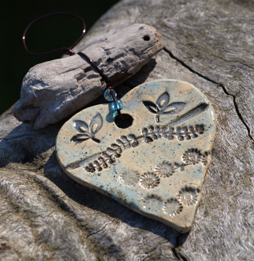 Závěs driftwood srdce — foto 1