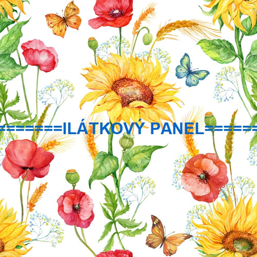 Bavlněný panel 25 x 25cm kolekce SLUNEČNICE