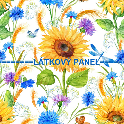 Bavlněný panel 25 x 25cm kolekce SLUNEČNICE