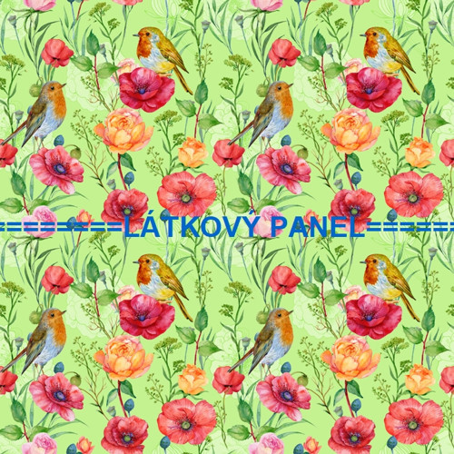 Bavlněný panel 25 x 25cm kolekce VLČÍ MÁKY