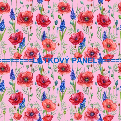 Bavlněný panel 25 x 25cm kolekce VLČÍ MÁKY