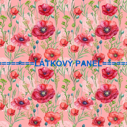 Bavlněný panel 25 x 25cm kolekce VLČÍ MÁKY — foto 1
