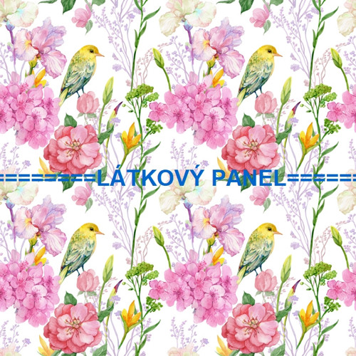 Bavlněný panel 25 x 25cm kolekce LETNÍ KVĚTINY