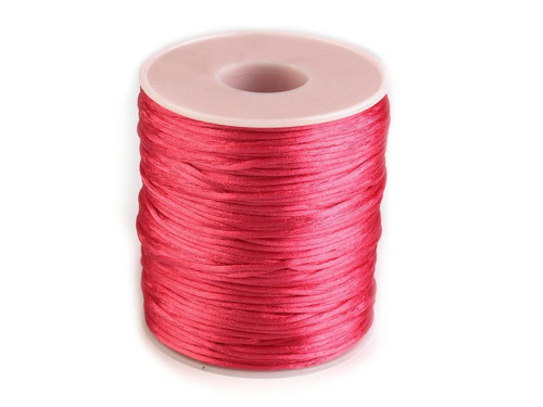 Saténová šňůra Ø1 mm - barva pink