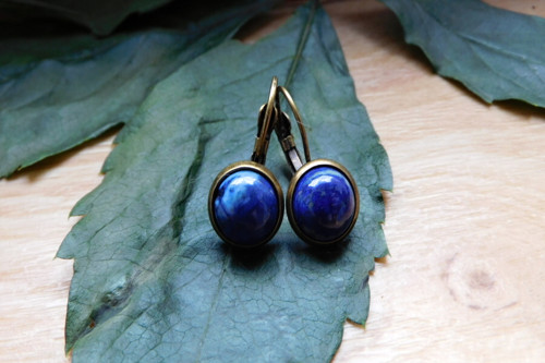 Naušnice - polodrahokamy-lapis lazuli