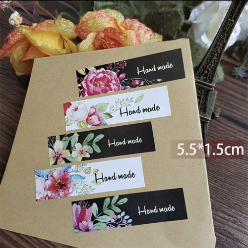 Samolepky Hand made-5,5x1,5cm-5ks