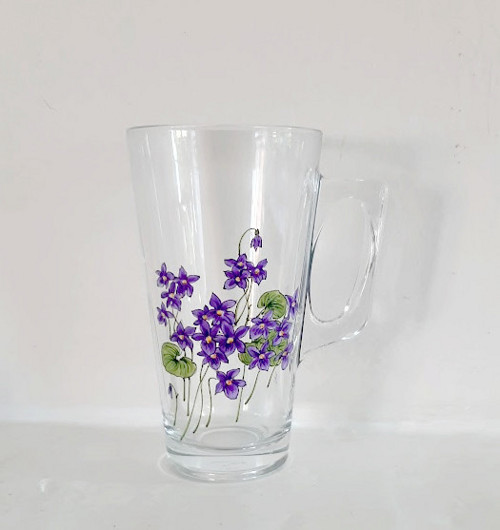 Fialenka - 300 ml - ruční malba