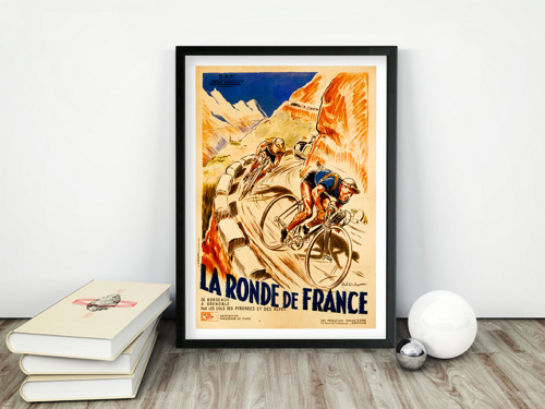 Cyklistický vintage plakát Ronde de France - 1940