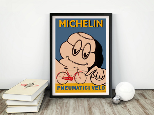 Cyklistický vintage plakát Michelin pneumatiky