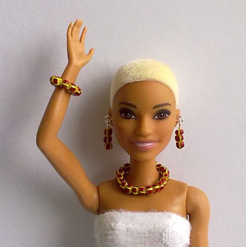 Šperky pro Barbie - náhrdelník, náušnice, náramek — foto 1