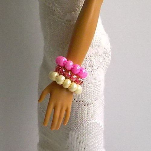 Šperky pro Barbie - náramek na ruku - 3ks