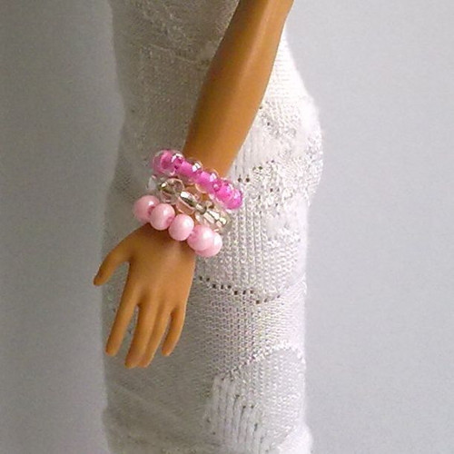 Šperky pro Barbie - náramek na ruku - 3ks