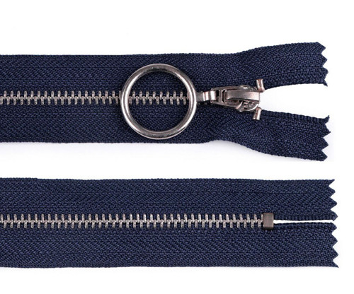 1ks 330 Modrá Pařížská Kovový Zip Šíře 4mm Délka