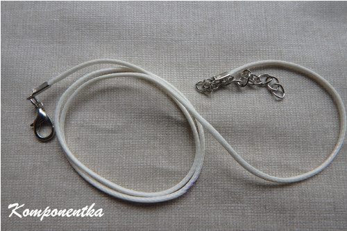 Kožená šňůra s platinovým zapínáním 2mm 1kus