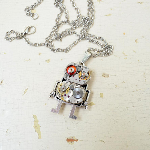 Robot s oranžovým okem, steampunkový přívěsek II