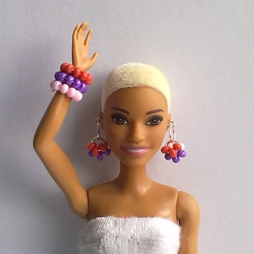 Šperky pro Barbie - náušnice, náramky 3ks
