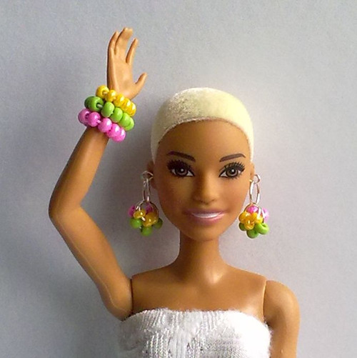 Šperky pro Barbie - náušnice, náramky 3ks
