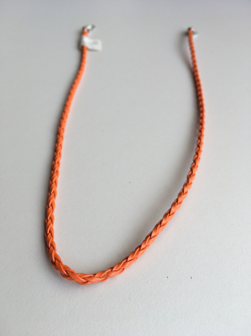 Šňůrka náhrdelník um.kůže, oranžová