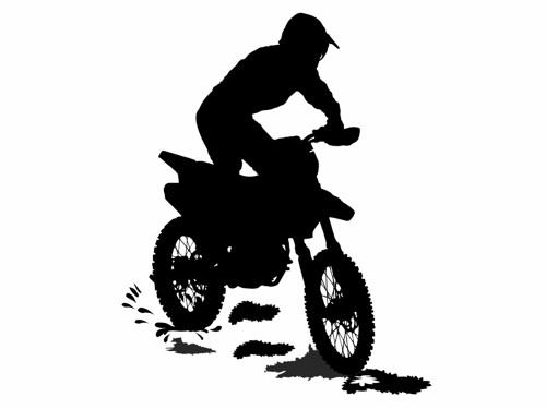 Samolepky na zeď motorka-04, 92x113 cm