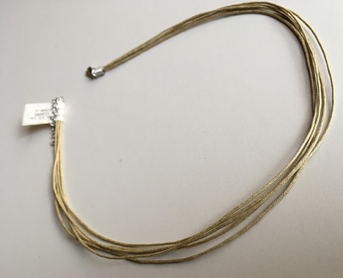 Šňůrka náhrdelník vosk (5 šňůrek), béžová