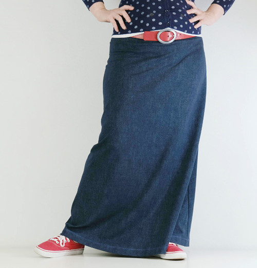 Maxi sukně - MODRÝ DENIM