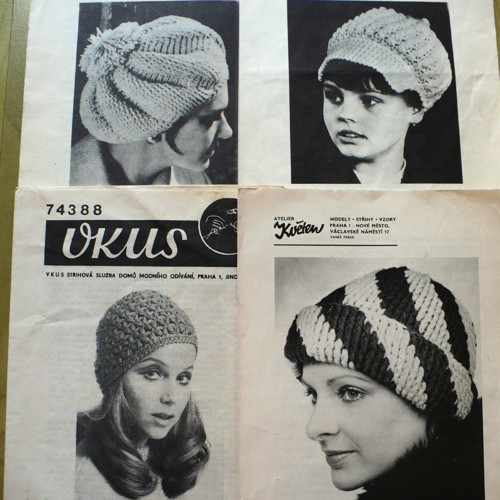 Návod na dámské háčkované čepice – retro