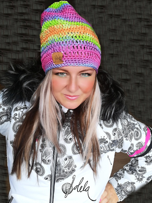 Háčkovaná duhová houmeleska/SKLADEM — foto 1