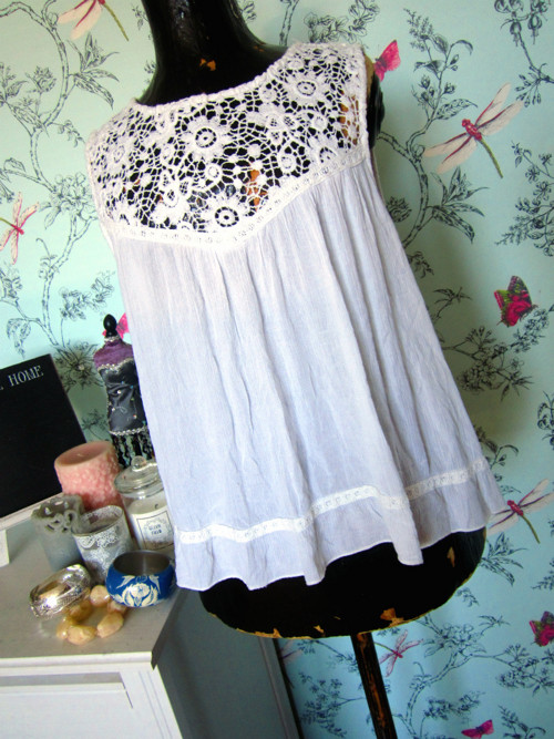 Top boho rustic s krajkou — foto 1