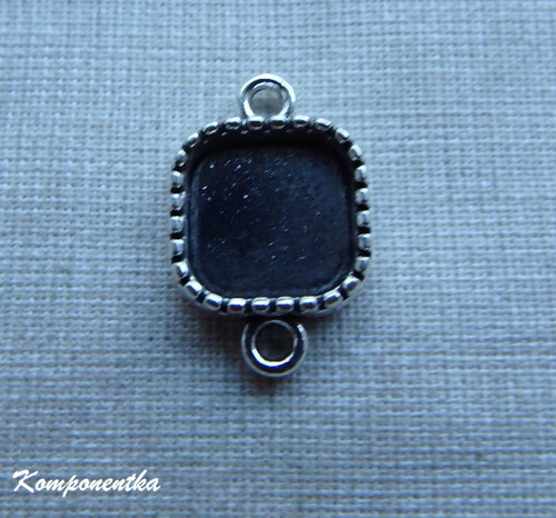 Lůžko na kabošon ozdobné 10x10mm 1kus