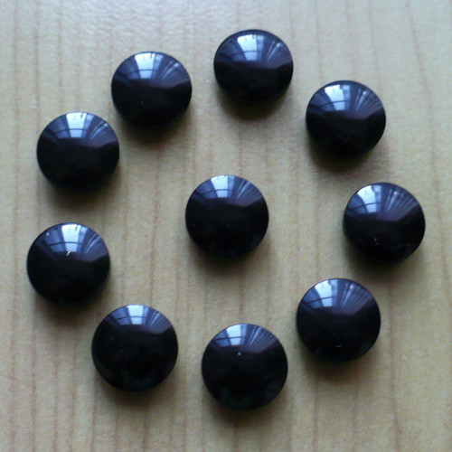 Černý knoflík - sada 10 kusů