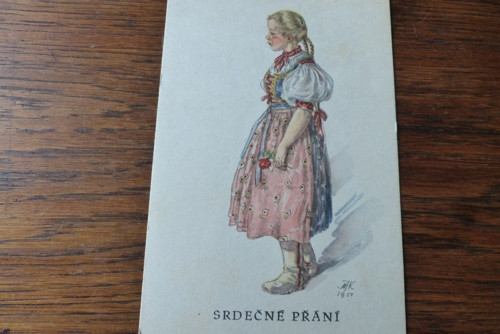 V kroji - Marie Fischerová - Kvěchová, pohled