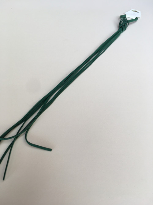 Šňůrka semiš 3mm, délka 1m, bal. 3ks, tm.zelená