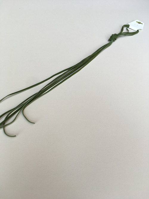 Šňůrka semiš 3mm, délka 1m, bal. 3ks,zelená(khaki)