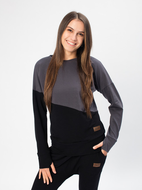 Drexiss dámská mikina BELLA BLACK/ANTRACIT