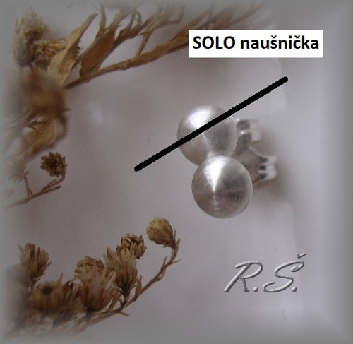 SOLO 1 ks naušnice 5 mm bez PODLETOVÁNÍ .PUZETY
