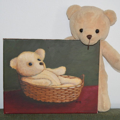 Originál - Oblíbenec, olej 30 x 24 cm
