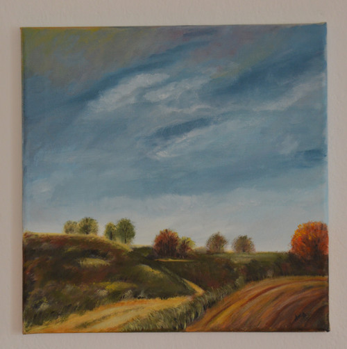 Podzimní- olej na plátně, 30 x 30 cm