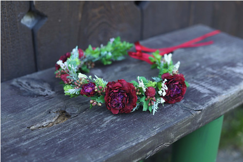 Boho lesní vínový - menší